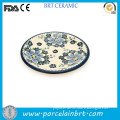 Round daisy painting Porcelain Dinner plate